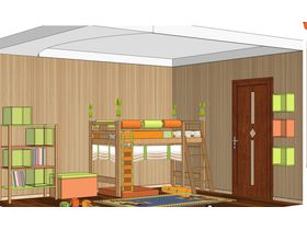 Дизайн проект детской комнаты "Робинзон"