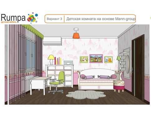 Дизайн проект детской комнаты "Флоренция Леванте"