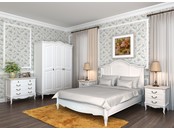 Спальня в стиле "Прованс" в белом цвете