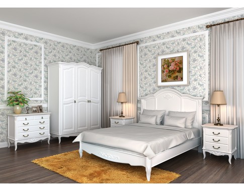 Спальня в стиле "Прованс" в белом цвете