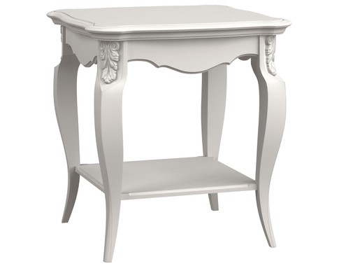 Столик квадратный в белом цвете в стиле "Прованс"