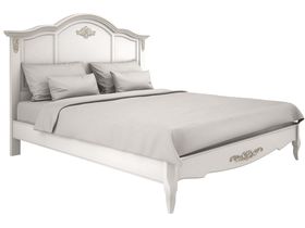 Кровать под матрас 120-180 в белом цвете и золотым узором