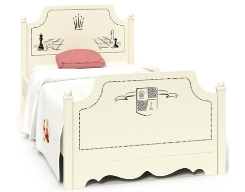 Кровать в нескольких размерах из массива Бука и МДФ из коллекции "Шахматы"