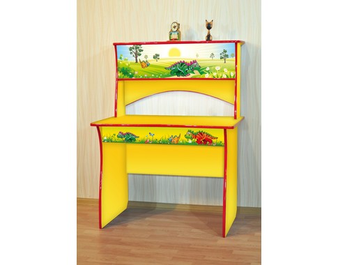 Детский стол для школьника начального уровня в желтом цвете "Дракоша"