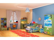 Детская комната "Природа" с кроватью машиной