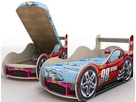 Кровать машина для мальчика "Роботы бежевые" в нескольких размерах начиная с 160*70