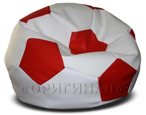 Кресло-мяч большое бело-красное