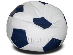 Кресло-мяч большое бело-синее