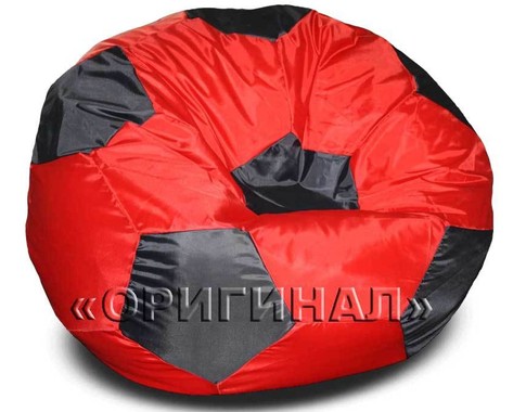 Кресло-мяч большое красно-черное
