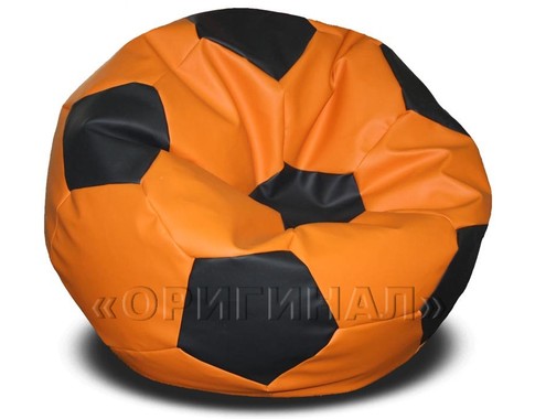 Кресло-мяч большое оранжево-черное