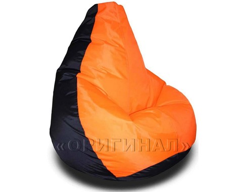 Кресло-мешок полиэстер черно-оранжевое