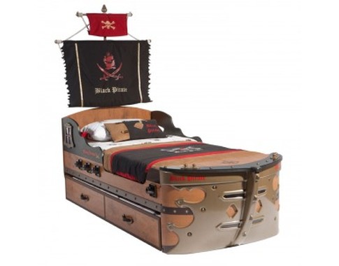 Кровать-корабль под матрас 90*190 см "Pirate" (Без ящика)