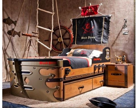 Детская кровать-корабль "Black Pirate"