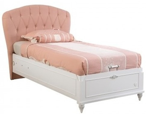 Кровать под матрас 100*200 с подъёмным механизмом и мягким изголовьем из коллекции "Romantic"