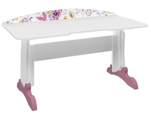 Детский стол для школьника с росписью из массива сосны "La Fleur"