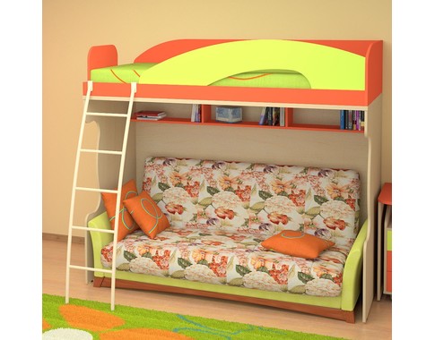 Детская кровать-чердак с диваном внизу "МИА"