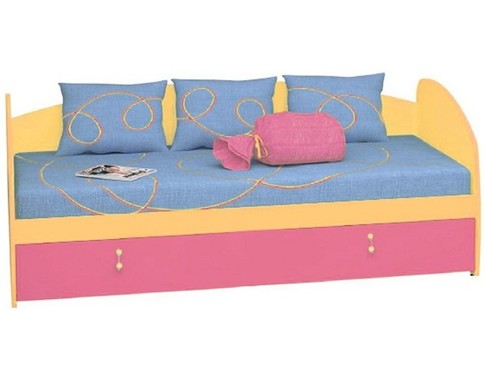 Кровать-диван с выдвижной кроватью (обычное изголовье/изножье) "Миа"
