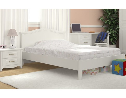 Белая кровать из массива для детской "Снежана"