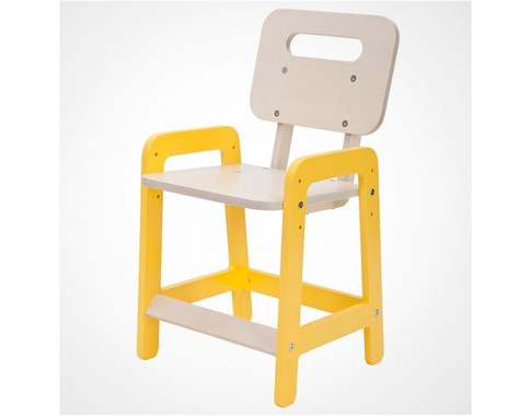 Детский стул регулируемый из массива сосны "Точка-тире"