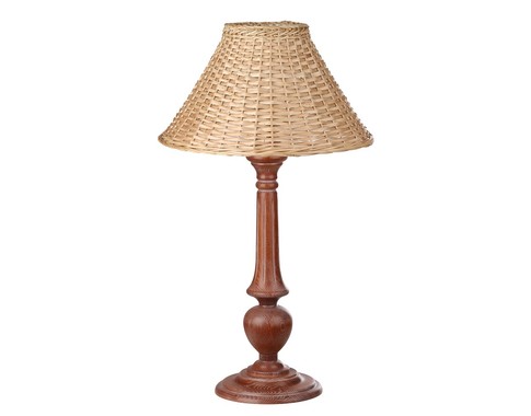 Лампа настольная "Лаура" коричневый дуб с белой патиной