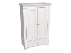 Шкаф 2х дверный малый в белом цвете из коллекции "Бейли"
