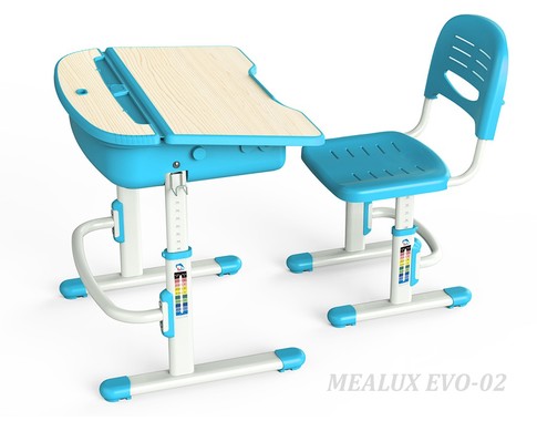 Растущая парта и стул для школьника "EVO-02"