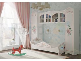 Детская стенка для девочки "РОМЕО" с кроватью диваном