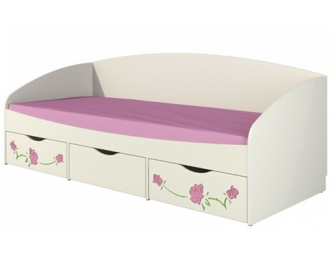 Кровать-диван с выкатными ящиками под матрас 80*190 см "Розалия"
