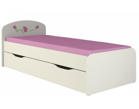 Кровать с выкатным ящиком под матрас 80*190 см "Розалия"