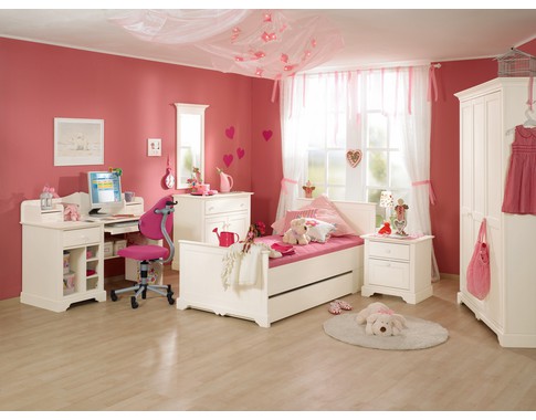 Детская комната для девочек подростков "Sylvie" в белом цвете 