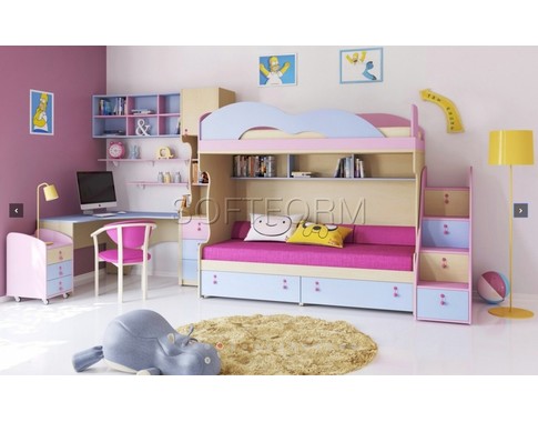 Детская комната для двоих детей "МИА" (Комбинация 3)