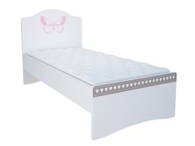 Кровать в нескольких размерах с фигурным изголовьем в комнату для девочки "Mon coure"