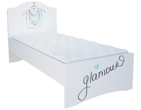Кровать с фигурным изголовьем в комнату для девочки "Парижанка"