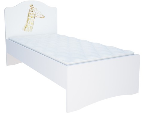 Кровать в нескольких размерах с фигурным изголовьем
