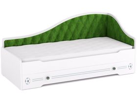 Кровать-диван угловой под матрас 80*190 с мягкой спинкой (Цвет обивки на выбор)