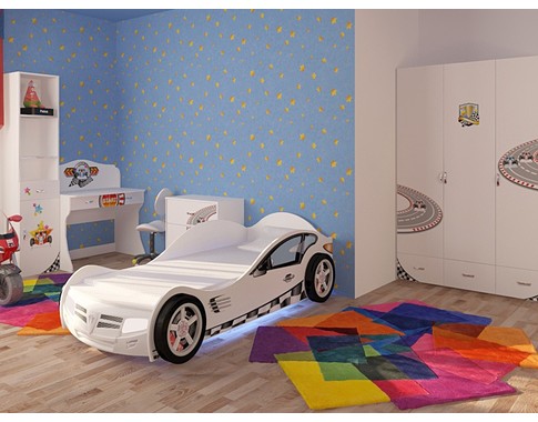 Детская комната c кроватью машиной "Sport" для мальчика