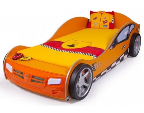 Кровать-машина "Формула оранжевая"