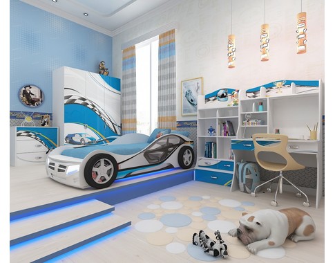 Детская комната "La-Man" с кроватью машиной