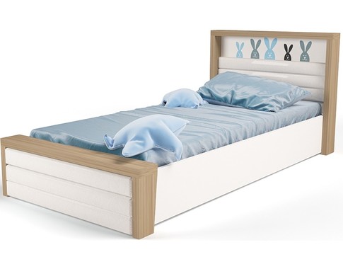 Кровать с подъемным механизмом и мягкой спинкой / изножьем "Mix Bunny" в нескольких размерах №6