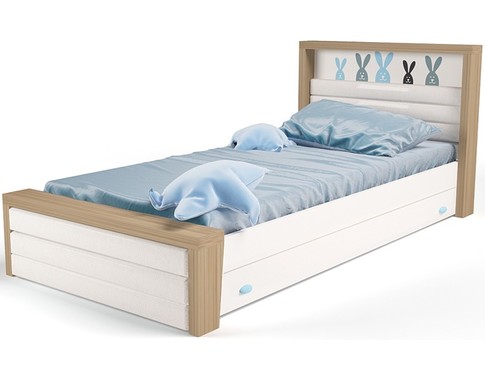Кровать с ящиком и мягкой спинкой / изножьем "Mix Bunny" в нескольких размерах  