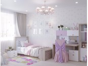 Коллекция детской мебели "Mix Bunny" в розовом цвете