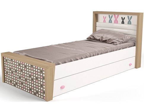 Кровать с ящиком для хранения Mix Bunny розовый в нескольких размерах №3