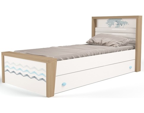 Кровать с ящиком для хранения "Mix Ocean" голубой в нескольких размерах №3