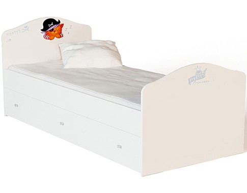 Кровать классика под матрас 160\190*90 "Pirat" с высоким изножьем